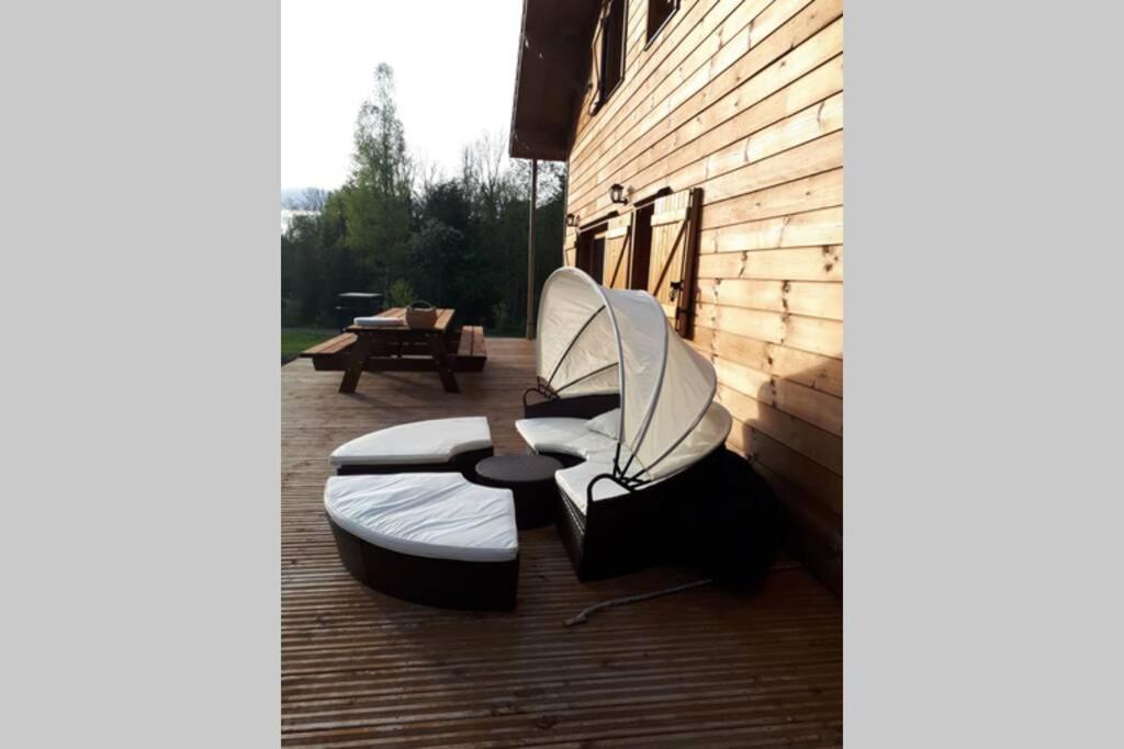 Chalet Des Charbonniers Avec Etang Saint-Maurice-sur-Moselle Exterior photo