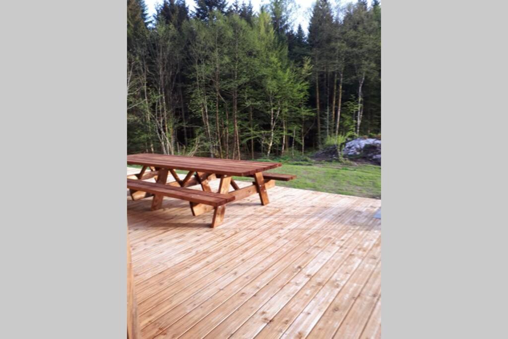 Chalet Des Charbonniers Avec Etang Saint-Maurice-sur-Moselle Exterior photo